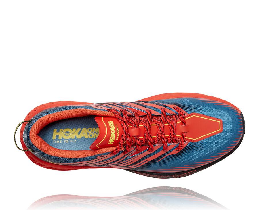 Hoka One One Speedgoat 4 Trailskor Herr - Röda - EHWFN-9462